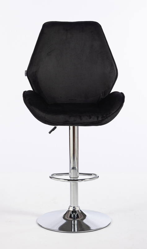 HR350W Fekete modern velúr szék krómozott lábbal