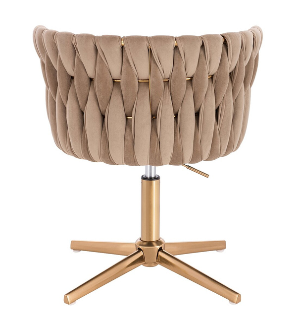 HR450CROSS Latte Modern Velúr Szék Arany lábbal