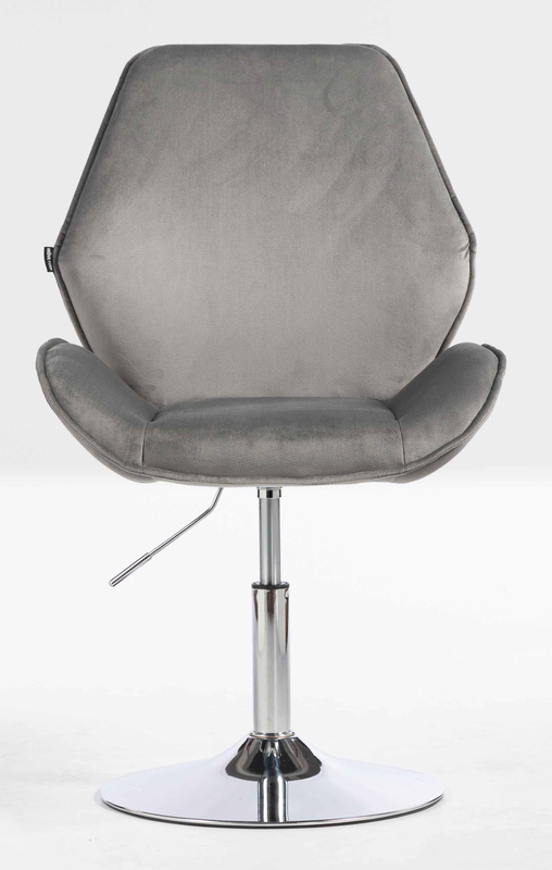 HR350N Acél modern velúr szék krómozott lábbal