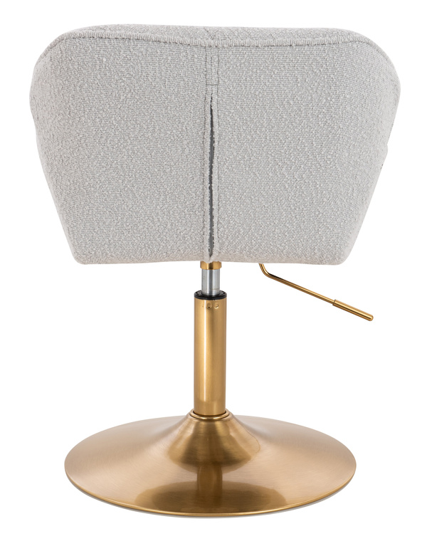 HR111N Szürke modern boucle szék arany lábbal