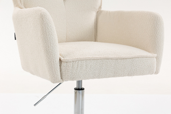 HR250K Krémszínű Bárány Szék Krómozott Lábbal