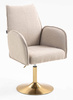 HR280N Latte modern boucle szék arany lábbal