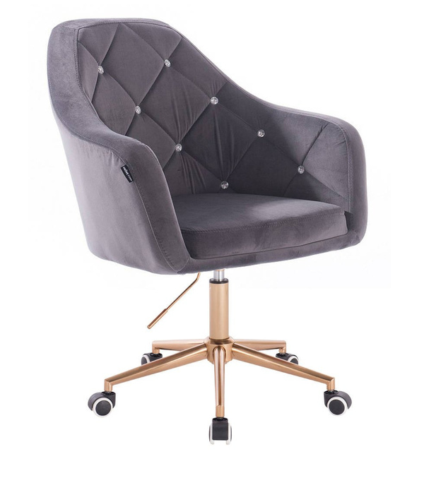 HR830K Grafit Modern Velúr Szék Arany lábbal