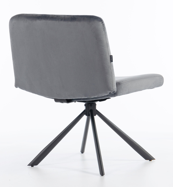 HR150 CSILLAGLÁB Grafit Modern Velúr Szék Fekete lábbal