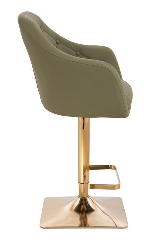 HR831KW Khaki Műbőr Premium Soft szék Arany lábbal