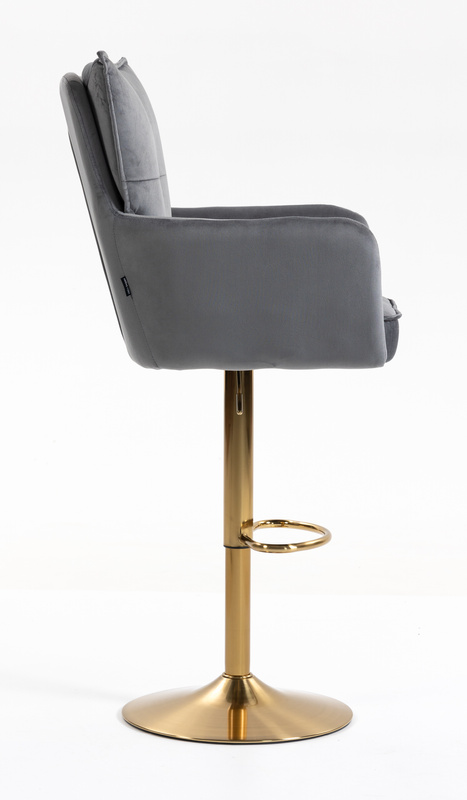 HR250W Grafit modern velúr szék arany lábbal