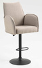 HR280W Latte modern boucle szék fekete lábbal