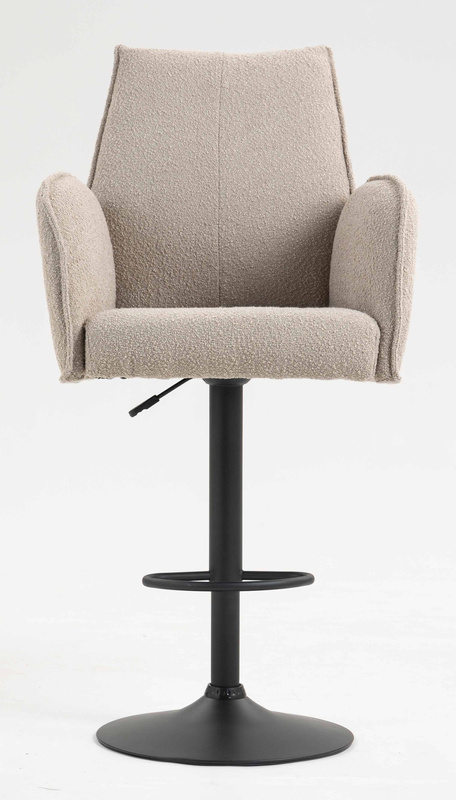 HR280W Latte modern boucle szék fekete lábbal