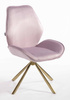 HR350 CSILLAGLÁB Halványlila modern velúr szék arany lábbal