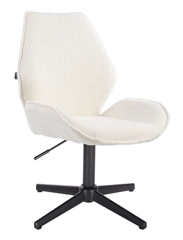HR350CROSS Krémszínű modern boucle szék fekete lábbal
