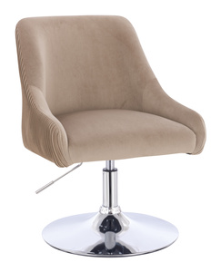 HR920N Latte Modern Velúr Szék Krómozott lábbal