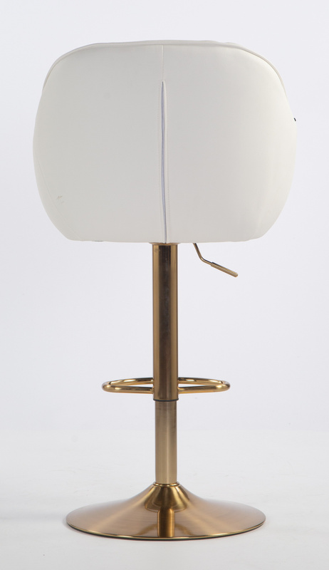 HR2055W Fehér Modern Műbőr Szék Aany lábbal