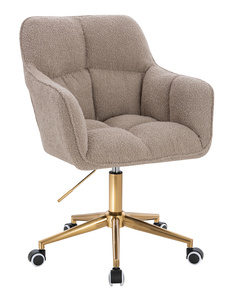 HR550K Latte modern boucle szék arany lábbal