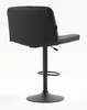 HR150W Fekete Modern Műbőr Szék Fekete lábbal
