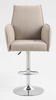 HR280W Latte modern boucle szék krómozott lábbal