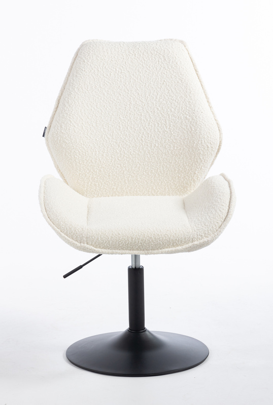 HR350CROSS Krémszínű modern boucle szék fekete lábbal
