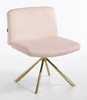 HR150 CSILLAGLÁB Púder Rózsaszín Modern Velúr Szék Arany lábbal