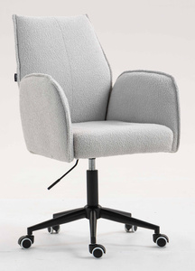 HR280K Szürke modern boucle szék fekete lábbal