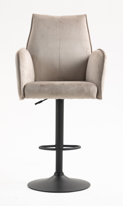 HR280W Latte Modern Velúr Szék Fekete lábbal