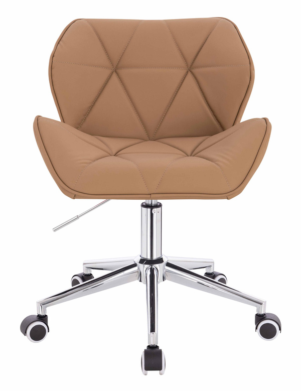 HR111K Karamell Műbőr Premium Soft szék krómozott lábbal