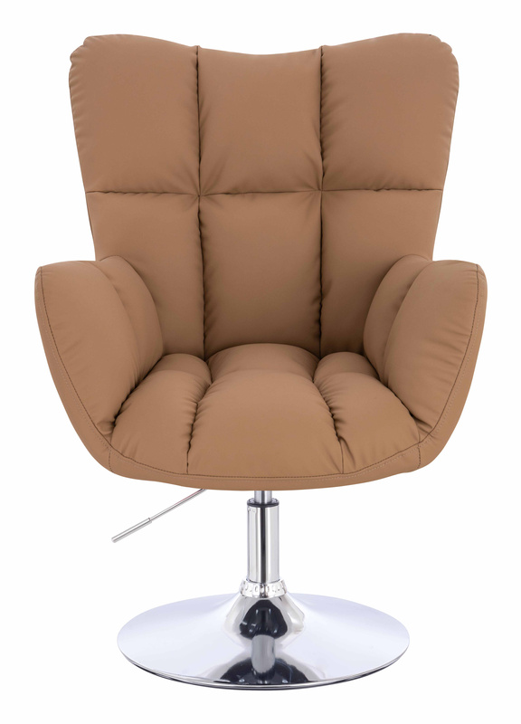 HR650N Karamell Műbőr Premium Soft szék krómozott lábbal