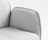 HR280W Szürke modern boucle szék arany lábbal