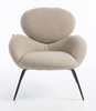HR2045 Latte modern boucle szék fekete lábbal