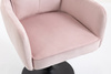 HR250N Púder Rózsaszín modern velúr szék fekete lábbal