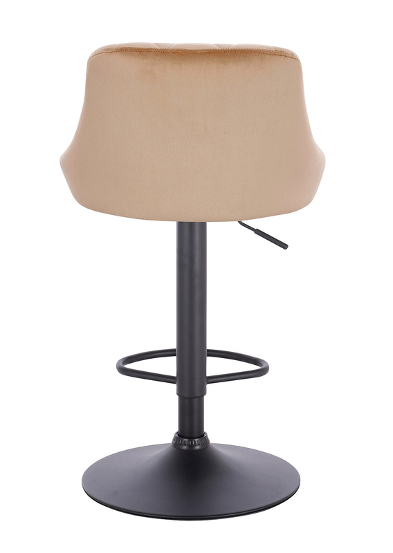 HR1054W Latte modern velúr szék fekete lábbal