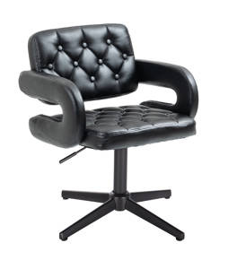 HR8403K Fekete modern műbőr szék fekete lábbal