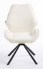 HR350 CSILLAGLÁB Krémszínű modern boucle szék fekete lábbal