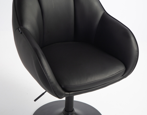 HR2055N Fekete Modern Műbőr Szék Fekete lábbal