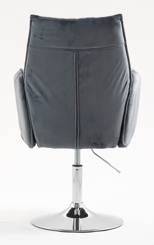 HR280N Grafit Modern Velúr Szék Krómozott lábbal