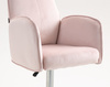 HR280W Puder Rózsaszín  Modern Velúr Szék Krómozott lábbal