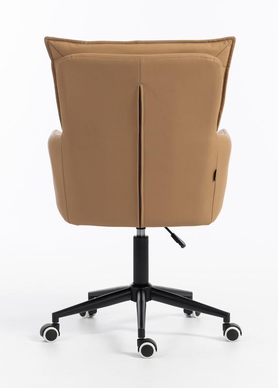 HR250K Karamell Színű Prémium Soft Műbőr Szék Fekete Lábbal