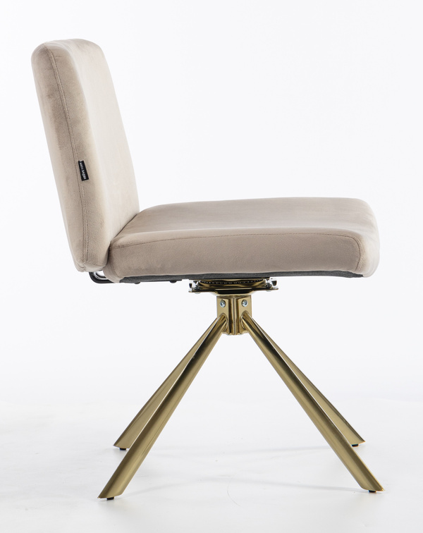 HR150 CSILLAGLÁB Latte Modern Velúr Szék Arany lábbal