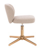 HR193CROSS Latte modern boucle  szék arany lábbal
