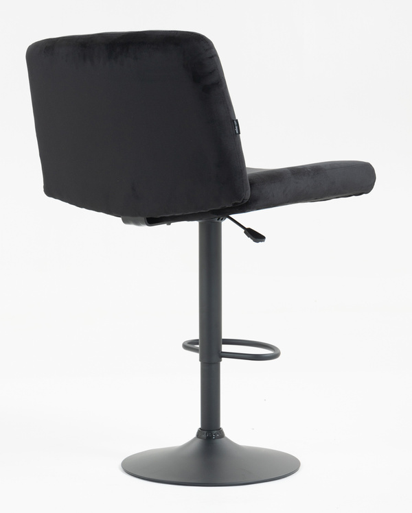 HR150W Fekete Modern Velúr Szék Fekete lábbal