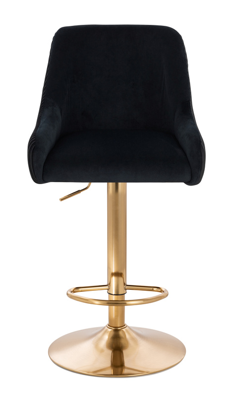 HR920W Fekete Modern Velúr Szék Arany lábbal