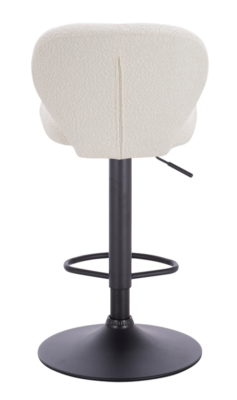 HR193W Krémszínű modern boucle szék fekete lábbal