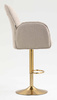 HR280W Latte modern boucle szék arany lábbal