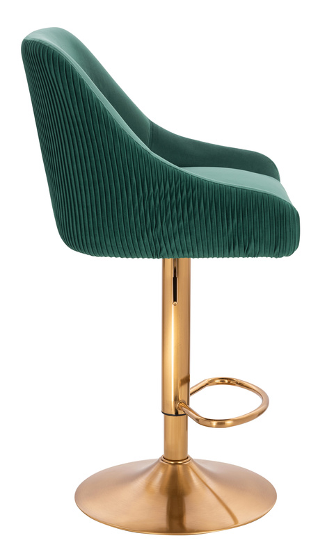 HR920W Sötétzöld Modern Velúr Szék Arany lábbal