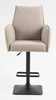 HR280KW Latte modern boucle szék fekete lábbal