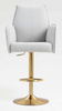 HR280W Szürke modern boucle szék arany lábbal