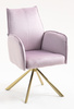 HR280 CSILLAGLÁB Halványlila Modern Velúr Szék Arany lábbal