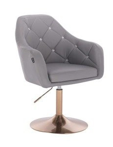 HR830N Szürke modern műbőr szék arany lábbal