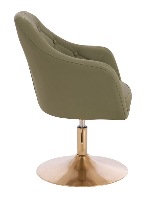 HR831N Khaki Műbőr Premium Soft szék Arany lábbal