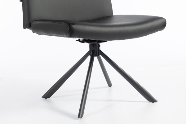 HR150 CSILLAGLÁB Fekete Modern Műbőr Szék Fekete lábbal