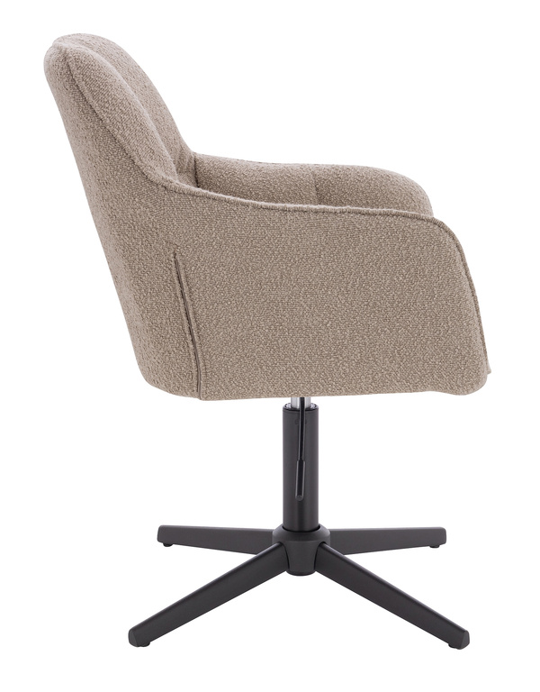 HR550CROSS Latte modern boucle  szék fekete lábbal
