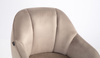 HR2055K Latte Modern Velúr Szék Krómozott lábbal